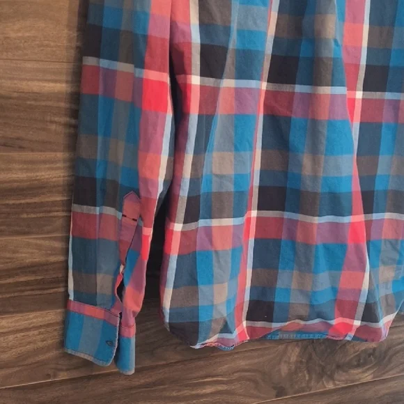 Levi’s Men’s Plaid Button Down Shirt | Multi-Color Blue Red Grey | Size M - Picture 10 of 11